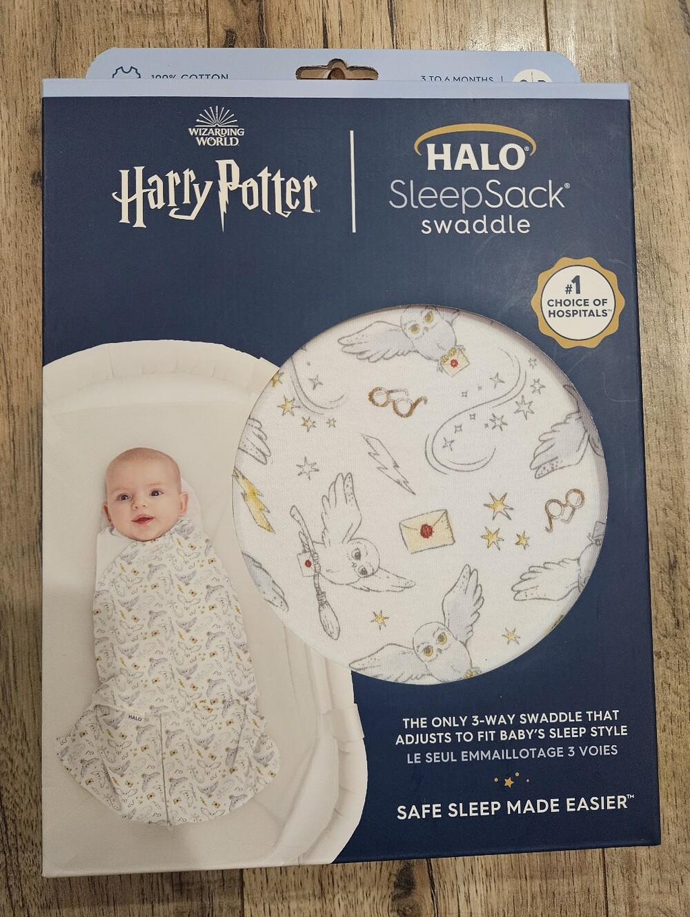 NWT Halo Sleep Sack Swaddle Harry Potter Size Small 3-6 Months